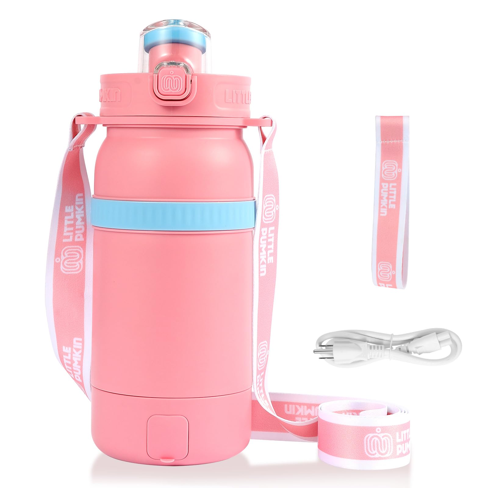 Rzlinn 0.5L Travel Electric Kettle, Portable Electric Tea Kettle Anti-scald Design Comes with Cup Strap, Temperature Controlled, Auto Shut-Off, 304 Not Stainless Steel Liner