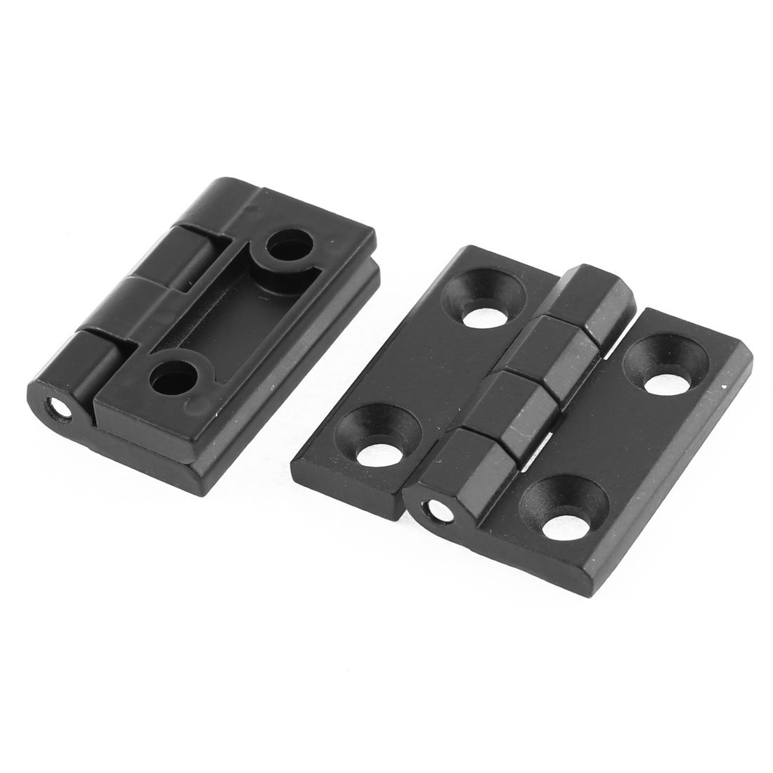 Uxcell Black Sourcing Map 40Mm X 40Mm Zinc Alloy Closet Cabinet Door Hinge 2Pcs