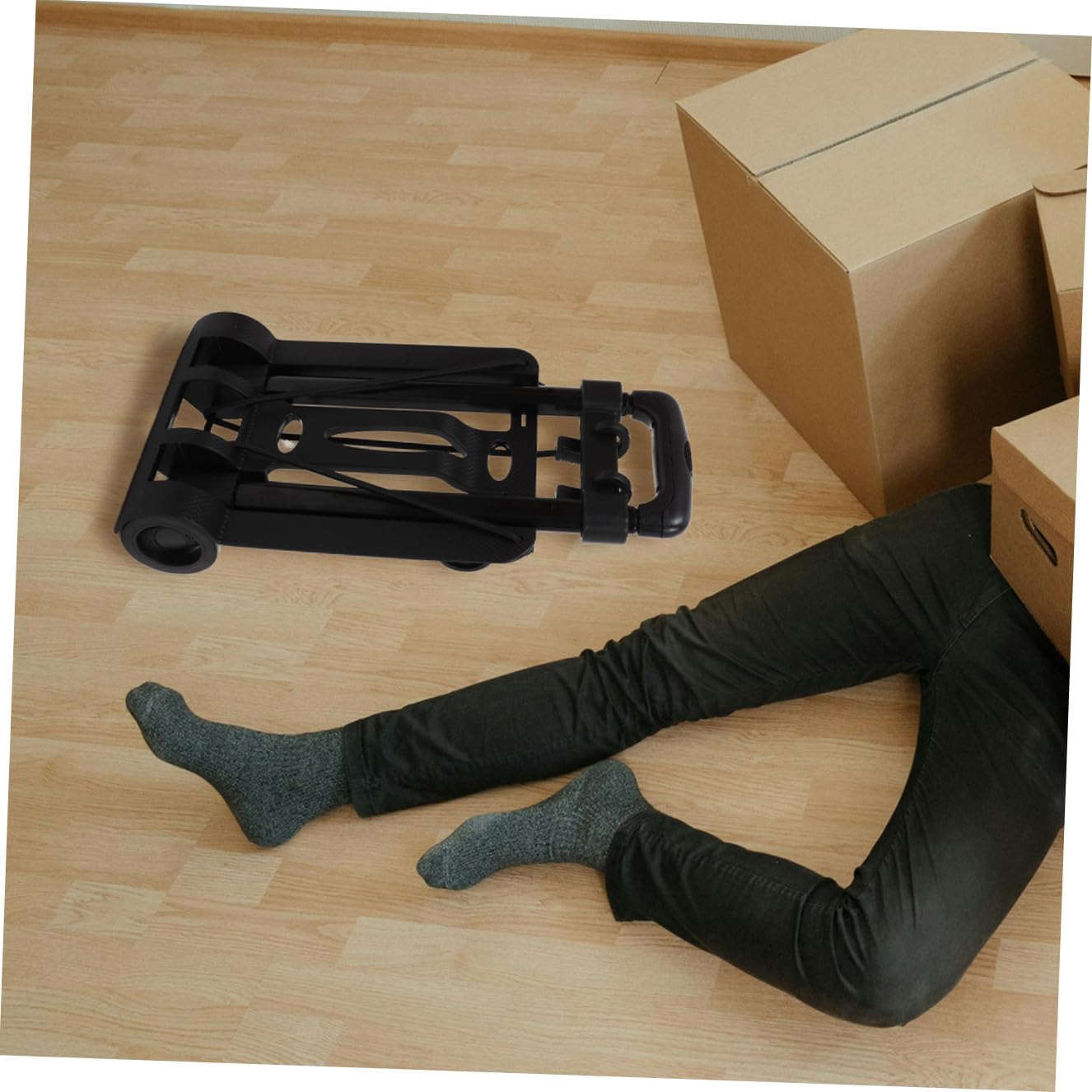 Baluue Carrito Utilitario Plegable para Compras y Equipaje Portátil Ruedas Resistentes de Hierro y Abs, Diseño Compacto y Plegable Adecuado para Viajes y Mudanzas