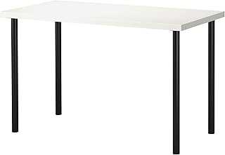 Ikea LINNMON/ADILS Steel and Polypropylene Plastic Epoxy/polyester Powder Coating Table ( White, Black, 120x60 cm ; 47 1/4x23 5/8")