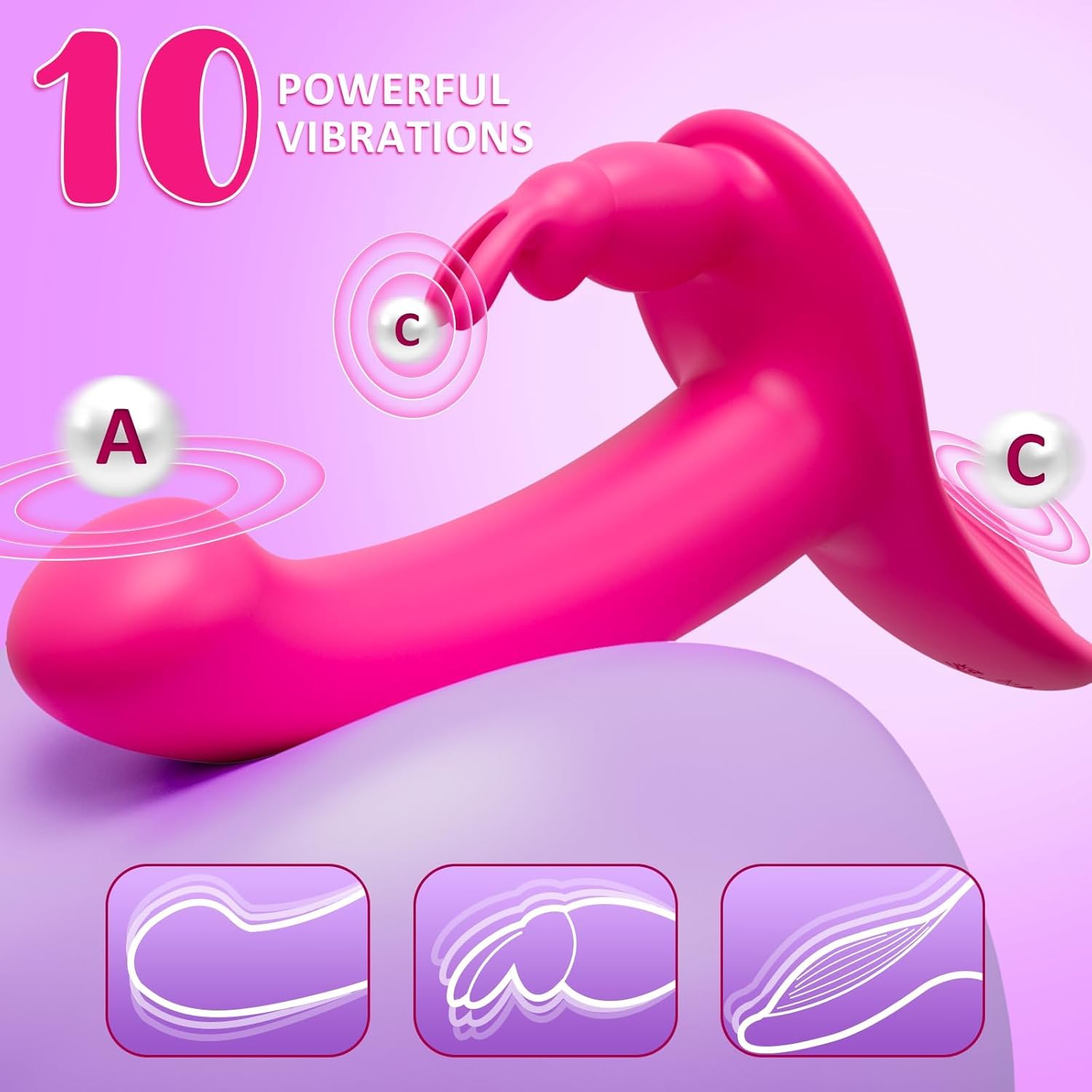 Strap-on Dildo Doble Strapon Cinturones Vibradores, Vibrador Punto G Clitoris, Arneses Sexuales Dildos, Consolador Mujer Lesbianas Sex Toy, Vibradorador Mujer Juguetes Eróticos para Pareja Sexuales