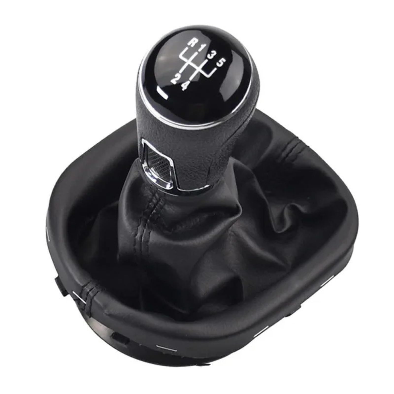 Xexjhqq 5 Speed Gear Stick Knob For Caddy For Mk2 2004-2009 5/6 Speed Gear Shift Knob Gearstick Gaiter Boot(5 Speed)