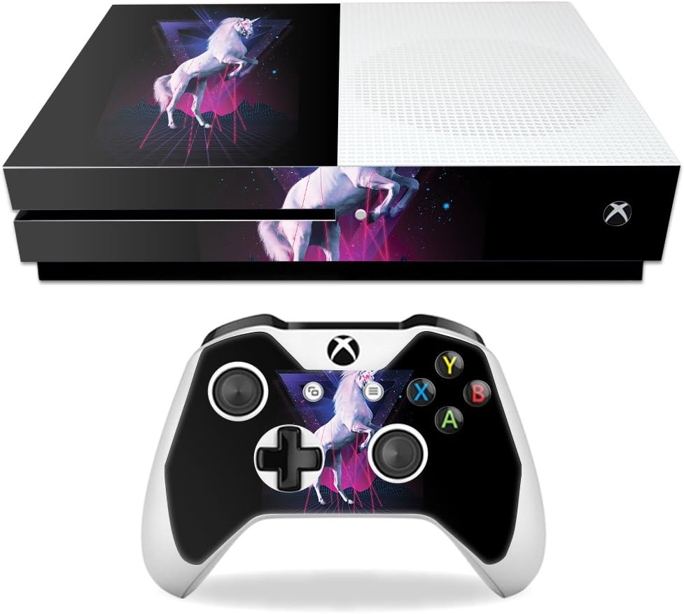 MightySkins Skin Compatible with Microsoft Xbox One S - Unicorn Rave | Protective, Durable, and Unique Vinyl Decal wrap Cover | Easy to Apply, Remove, and Change Styles | Made in The USA