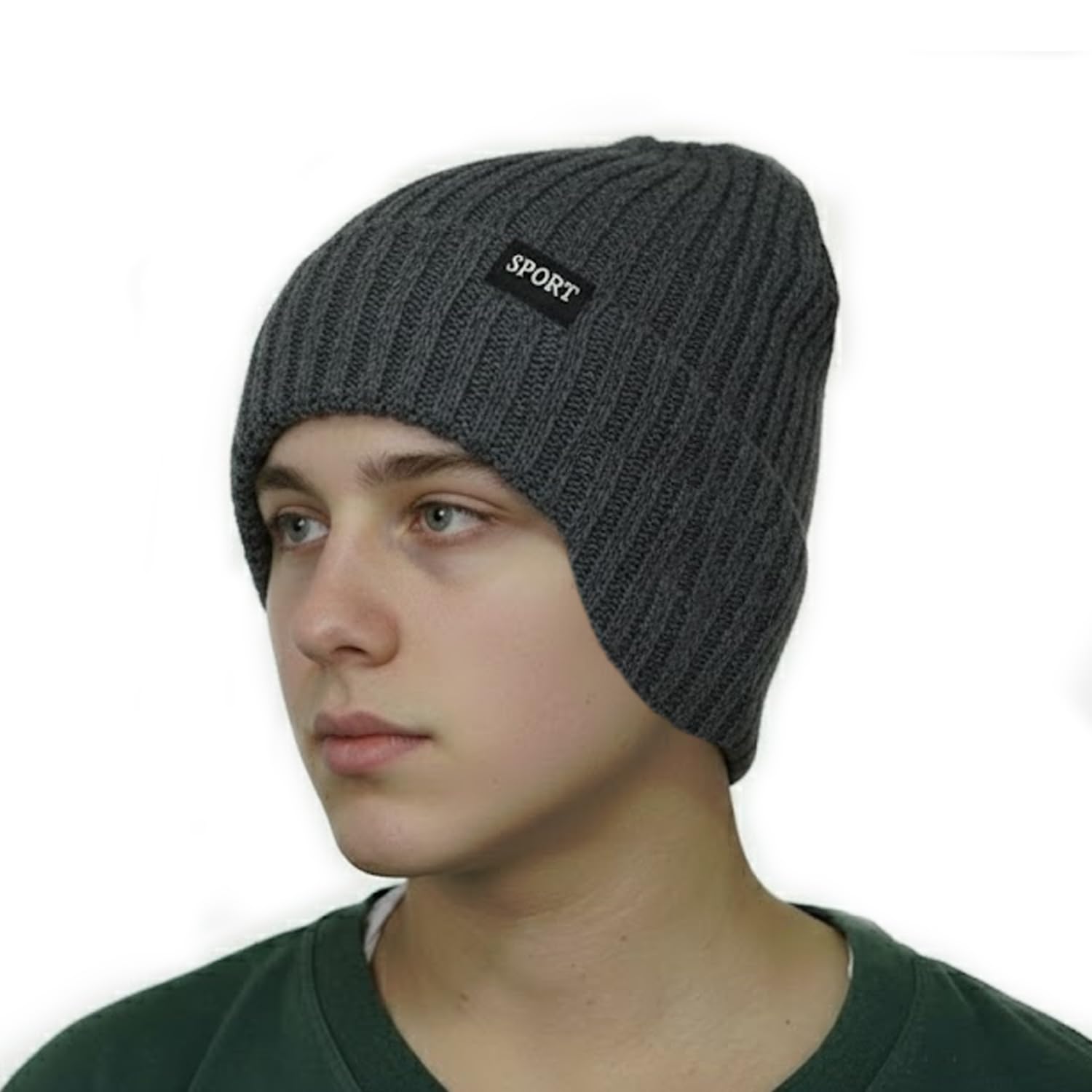 ff Winter Warm 3 in 1 Beanie Hat Scarf Gloves Set, Knitted Hat Neck Warmers Touch Screen Gloves for Men & Women-picture-24