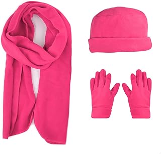 Hot pink scarf and gloves Clearance