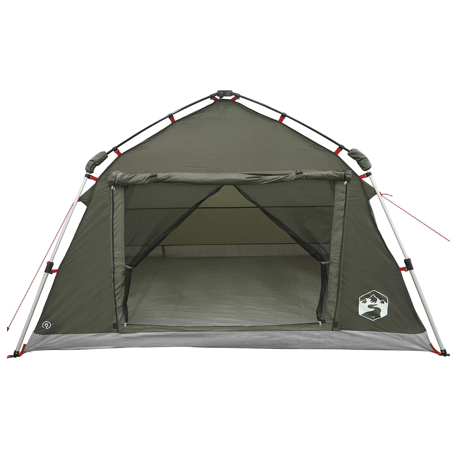 Tenda rapida impermeabile per 2 persone, verde, poliestere 185T con fibra di vetro
