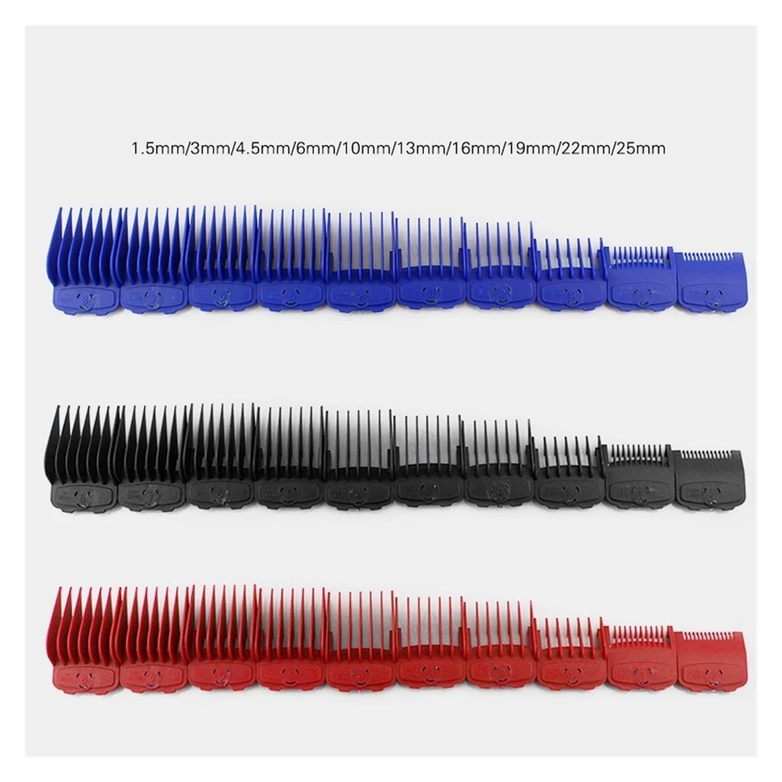 Kit De Peines De Límite For Cortapelos Magnéticos De 10 Piezas, Repuestos De Protectores De Guía De Corte De Peluquería De 1,5-25 Mm, Compatibles Con WAHL, Cortapelos Eléctrico(Blue)