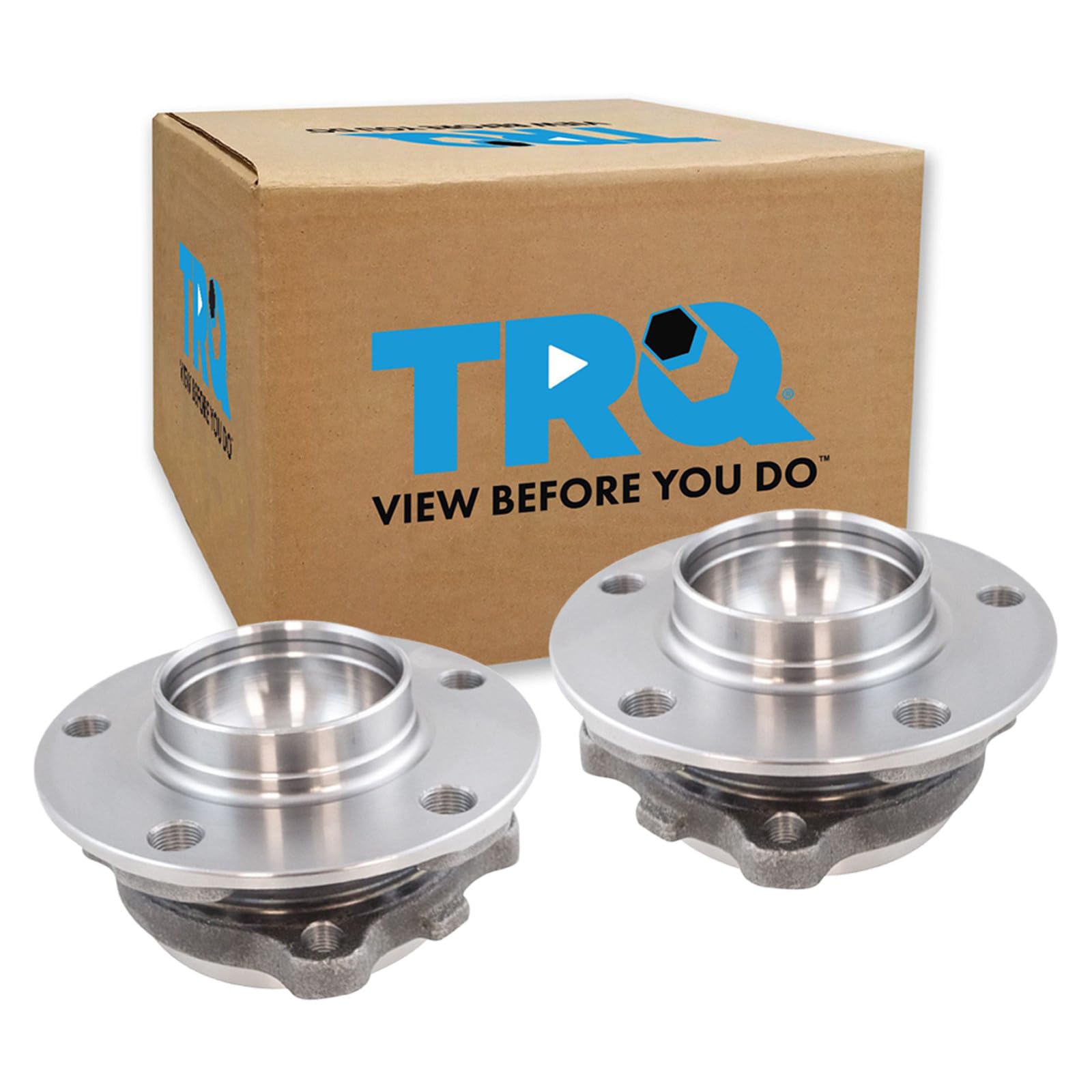 TRQ Front Left and Right Wheel Bearing and Hub Assembly Set 2 Piece