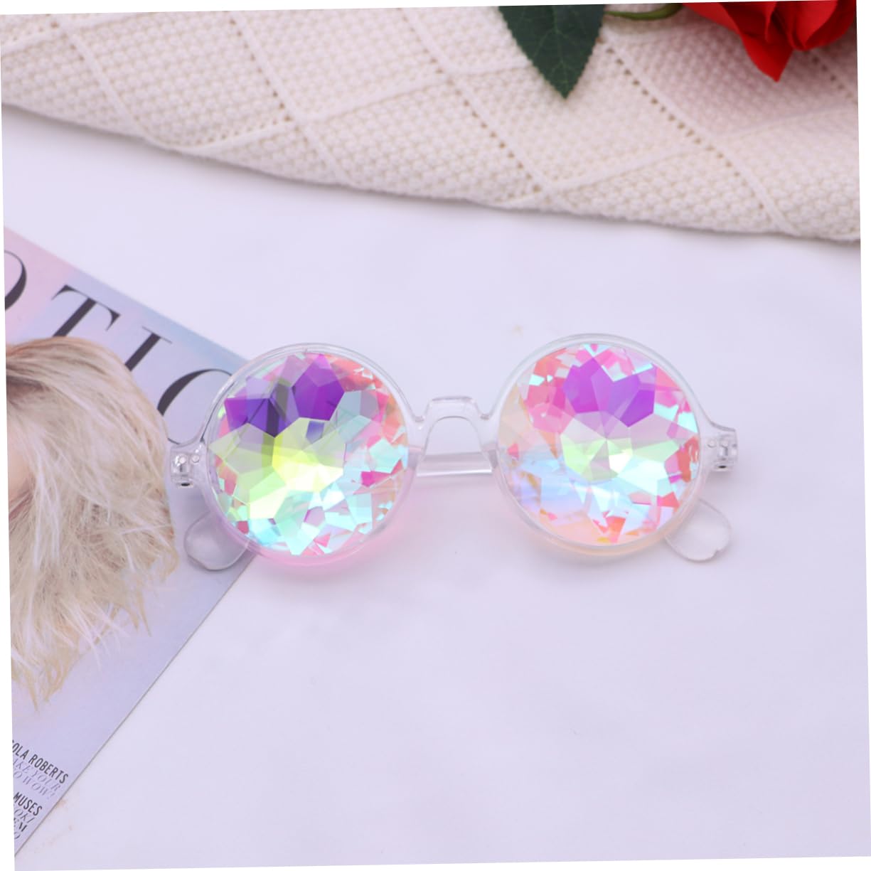 3 Gafas De Sol Caleidoscopio De Moda Con Patas Flexibles Para La Noche Y La Fiesta.