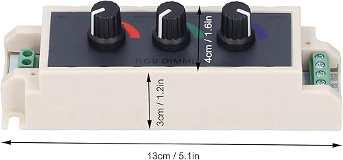 Miniatura 6 de Controlador RGB, atenuador de perilla RGB ajustable de 3 canales, para módulos RGB, tira de luz LED