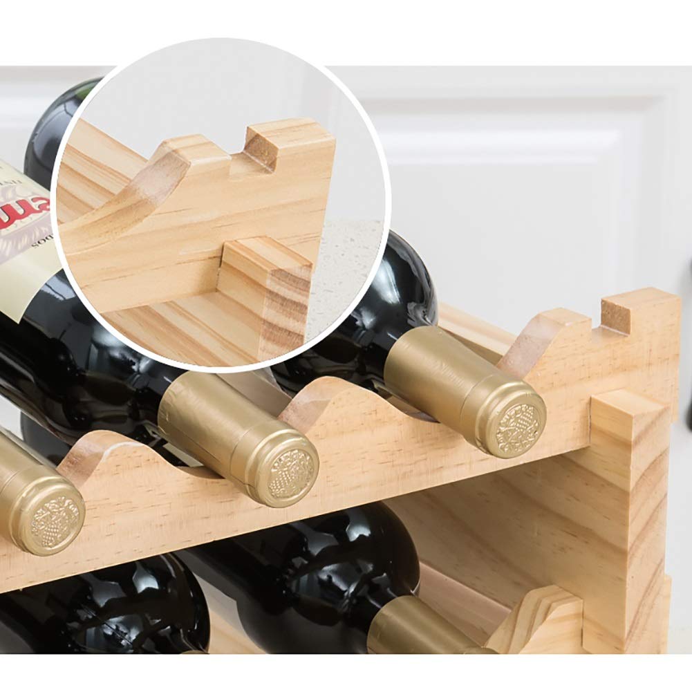 Estante para botellas Estante para vinos Soporte para copas de vino Estante para vinos apilable de múltiples capas, Estante pequeño para almacenamiento de vinos, Independiente, Estante para vinos de