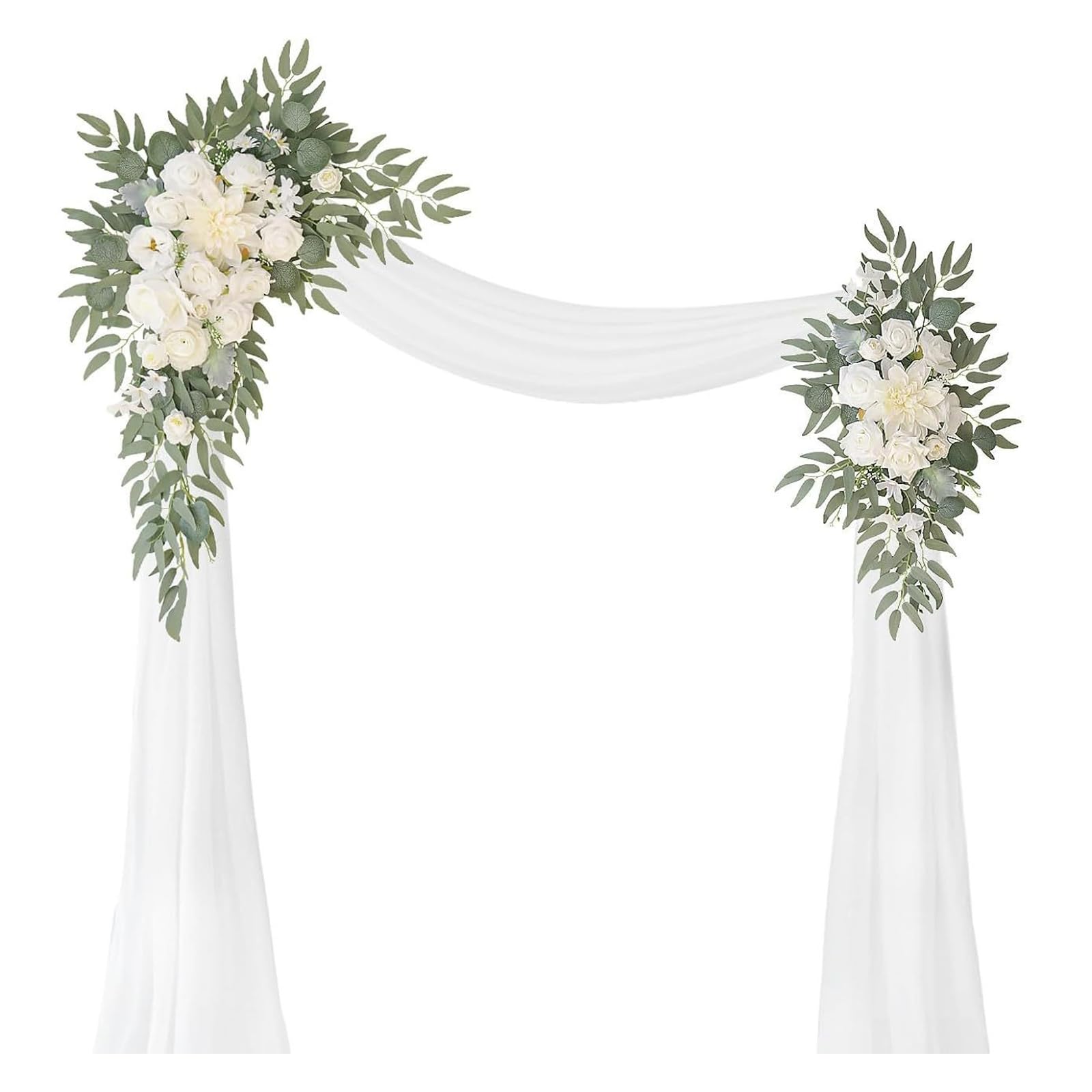 Kaeltsyn Realistic Silk Flower Veil Decor for Reception Archway or Signage Archway Flower Wedding Ceremony Embellishment Wedding Sign Flowers