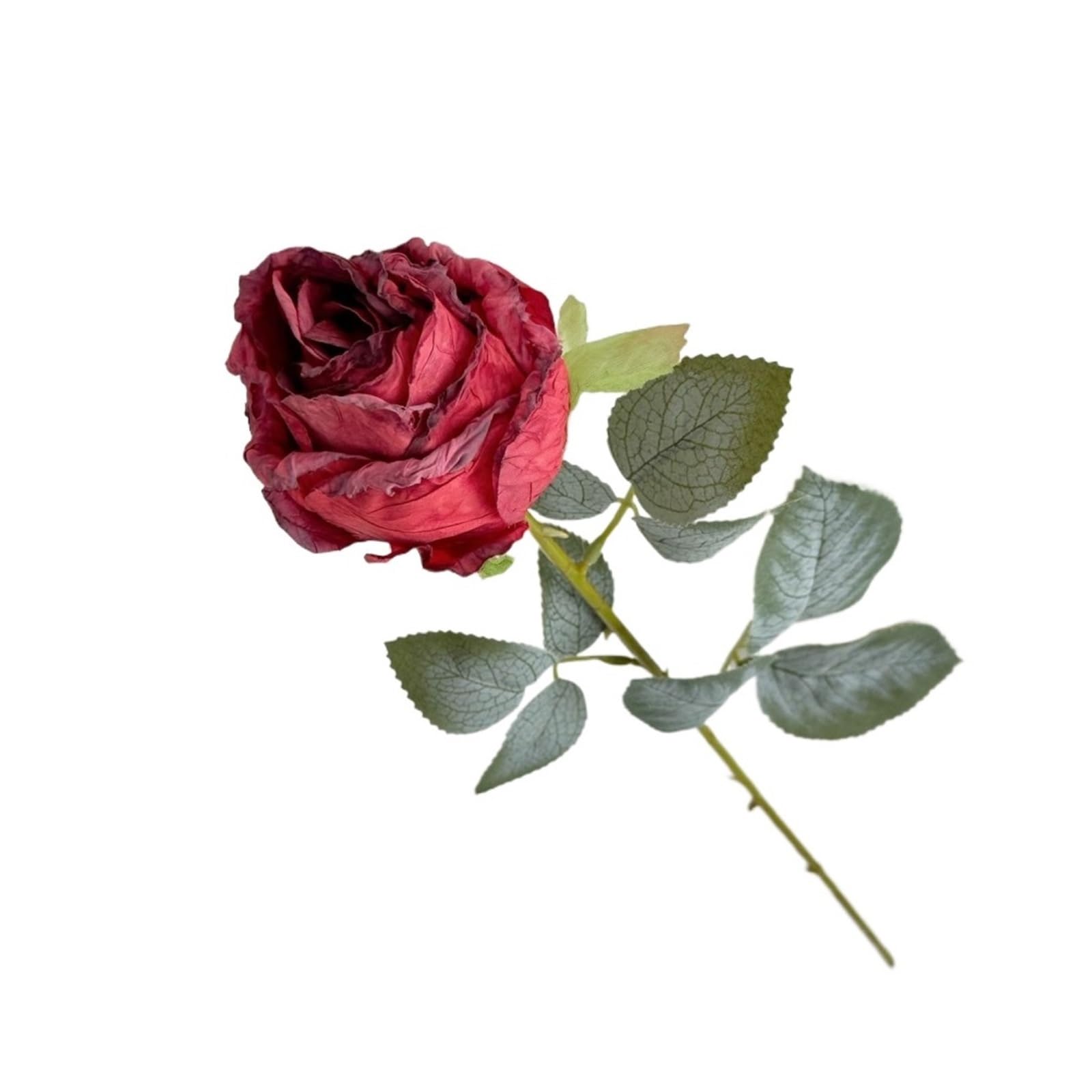 Casetlong 10Pcs Artificial Flowers Home Decoration Marriage Bridal Bouquet Wedding Party Floral Arrangement(Red)