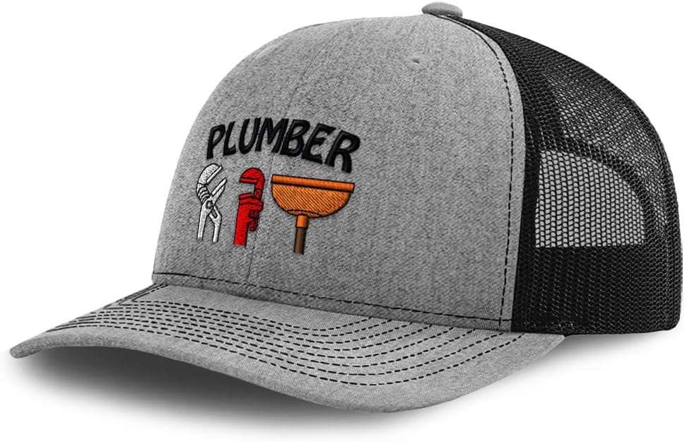 Custom Richardson Mesh Cap Hat Embroidered Plumbing Tools Topper Embroidery Trucker Hats for Men & Women