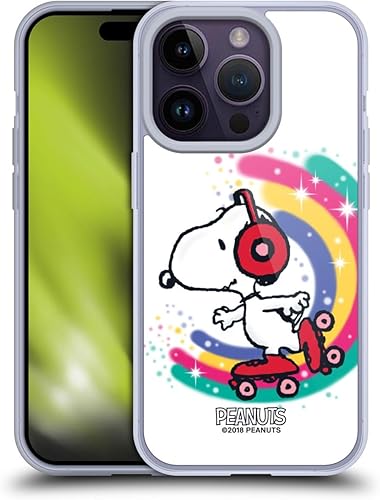 Vista 99 de Head Case Designs Funda de gel suave con licencia oficial de Peanuts I Love Pattern Snoopy Boardwalk Airbrush compatible con Apple iPhone 15
