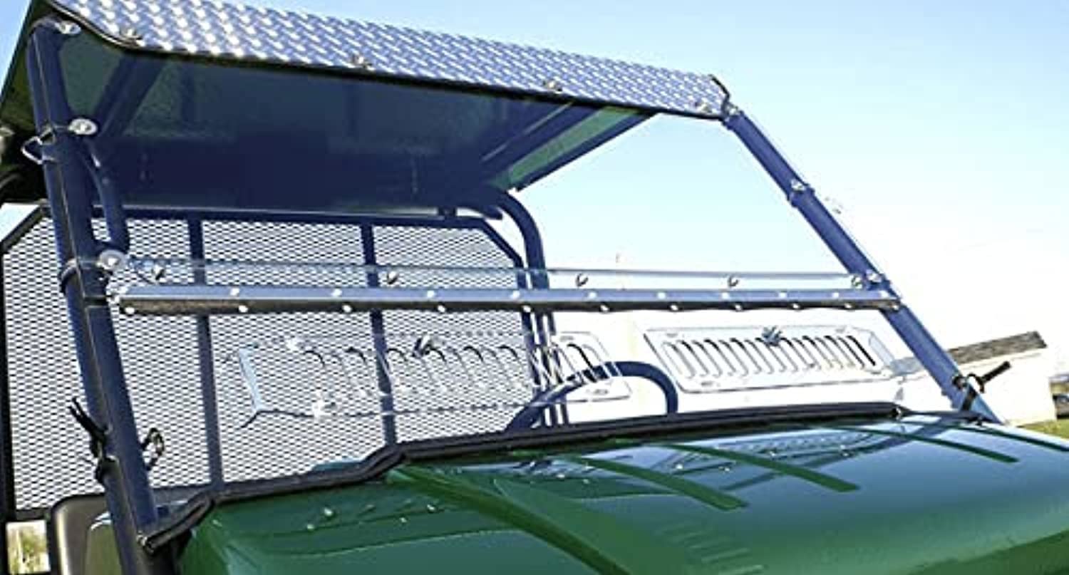 FALCON RIDGEAero-Vent Folding Front UTV Windshield Compatible with Kawasaki Mule 4000 (2018-2021) and 4010 (2009-2025) | Standard Poly Windshield | Side by Side UTV Accessories