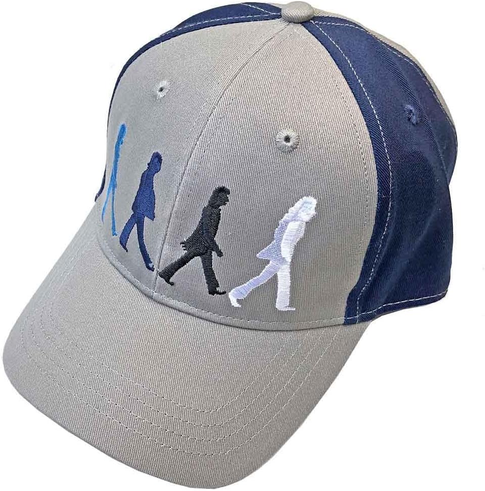 The Beatles Baseball Cap Abbey Road Figures Official 2 Tone Grey Blue Strapback Size One Size