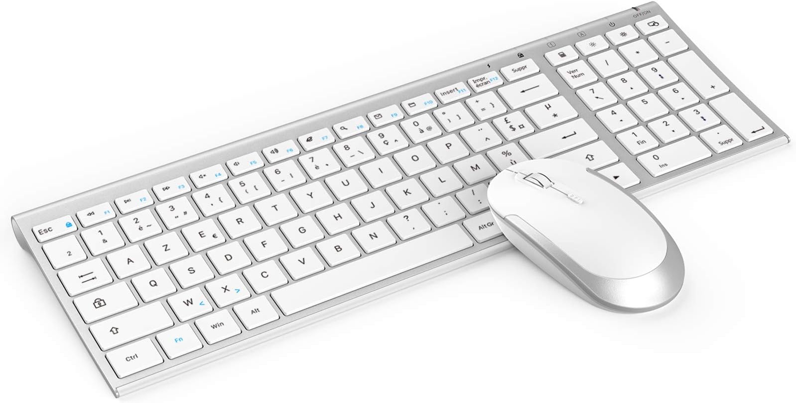 Logitech MK295 Kit Souris Et Clavier Sans Fil Silencieux QWERTY Anglais - Blanc