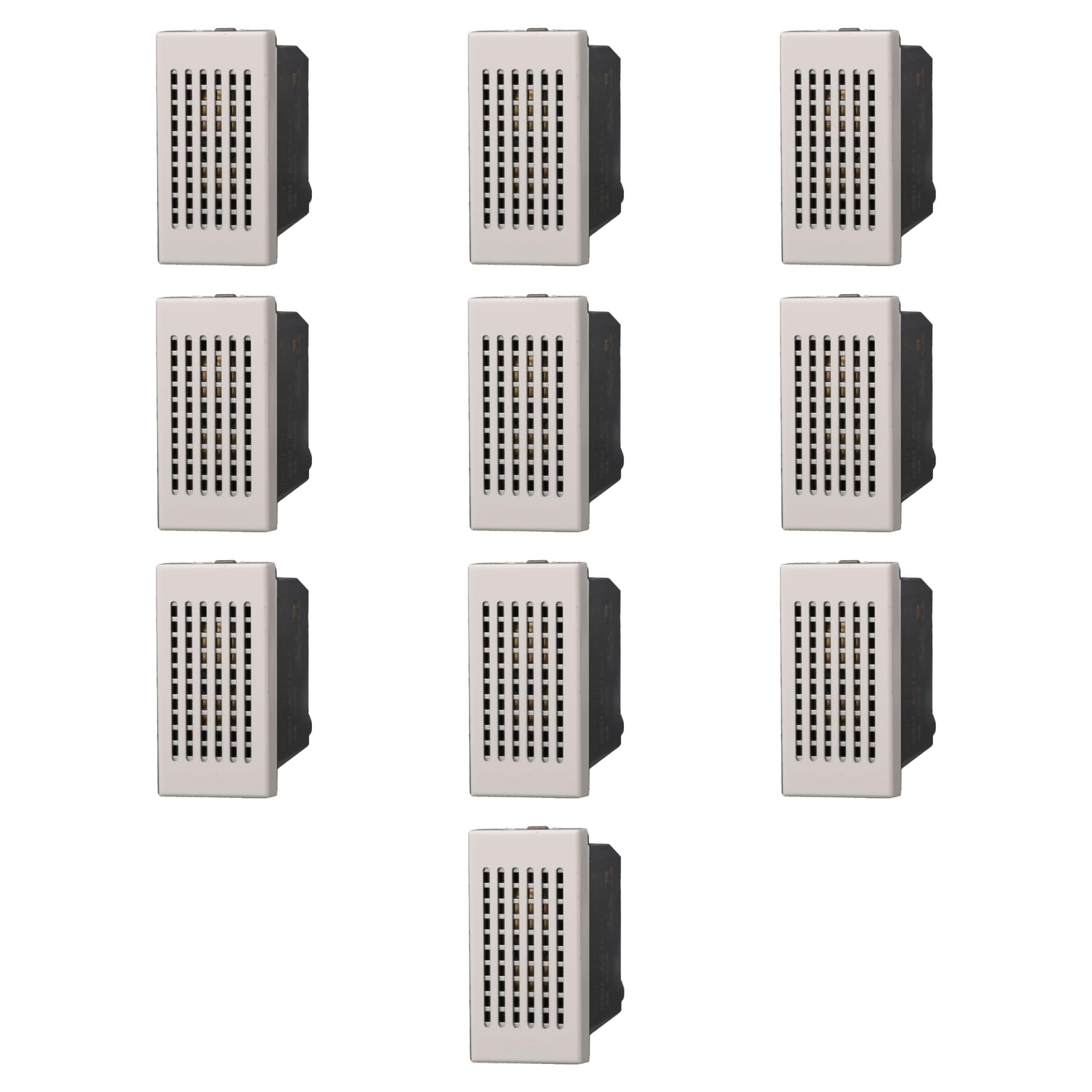10x Suoneria, campanello, Moduli Bianchi, Compatibile Con BTicino Axolute, frutti, interruttori, pulsanti, deviatori, dimmer, sensori, PIR, buzzer, Per Placche originali e compatibili