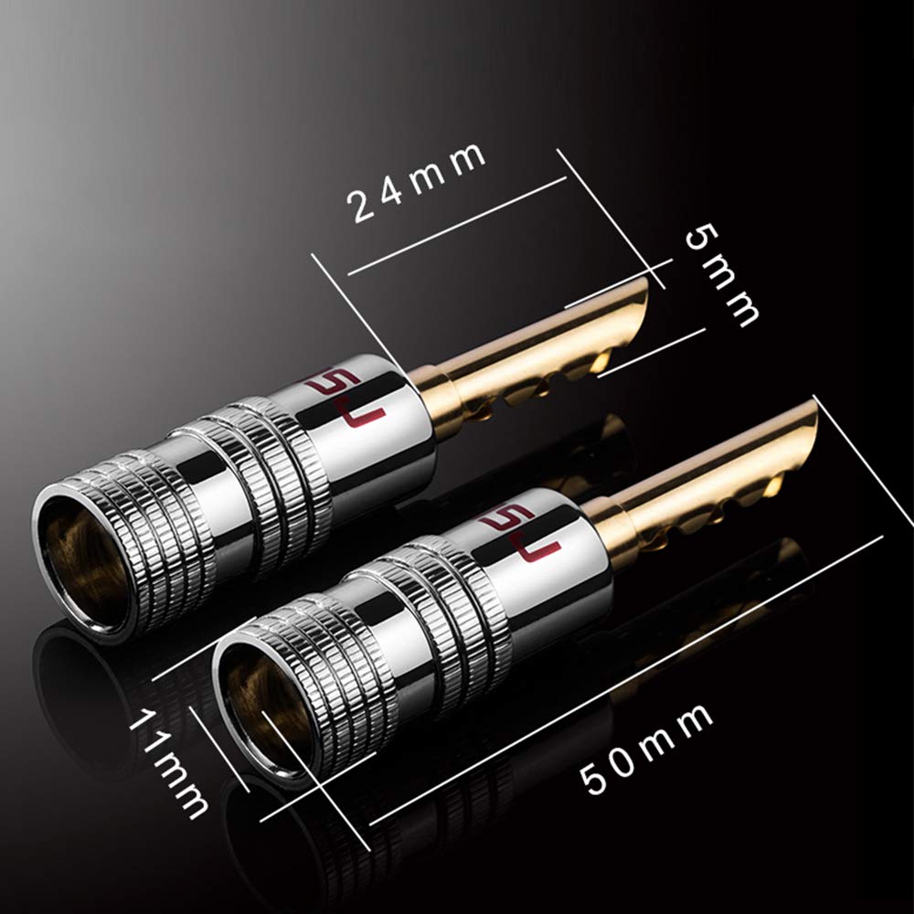 Amazon | バナナプラグ 円筒波型スリット式 BFAタイプ スピーカー