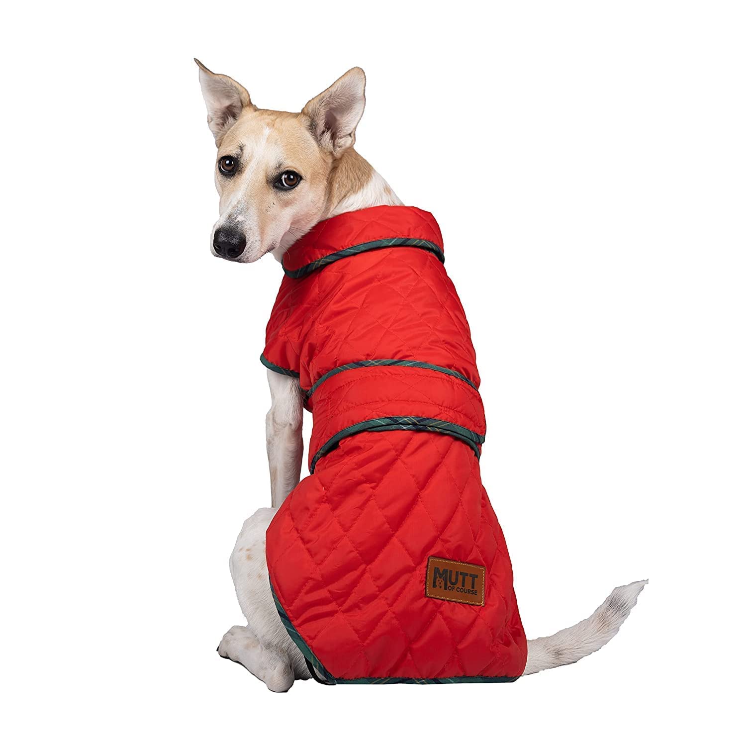 Mutt of Course Quilted Red Winter Jackets for Dog, Perfect Vest Jacket Coat for Cold Weather, 16.9 inch Length Size for Adult Dogs Like Pug, French Bulldog and Others (XL)