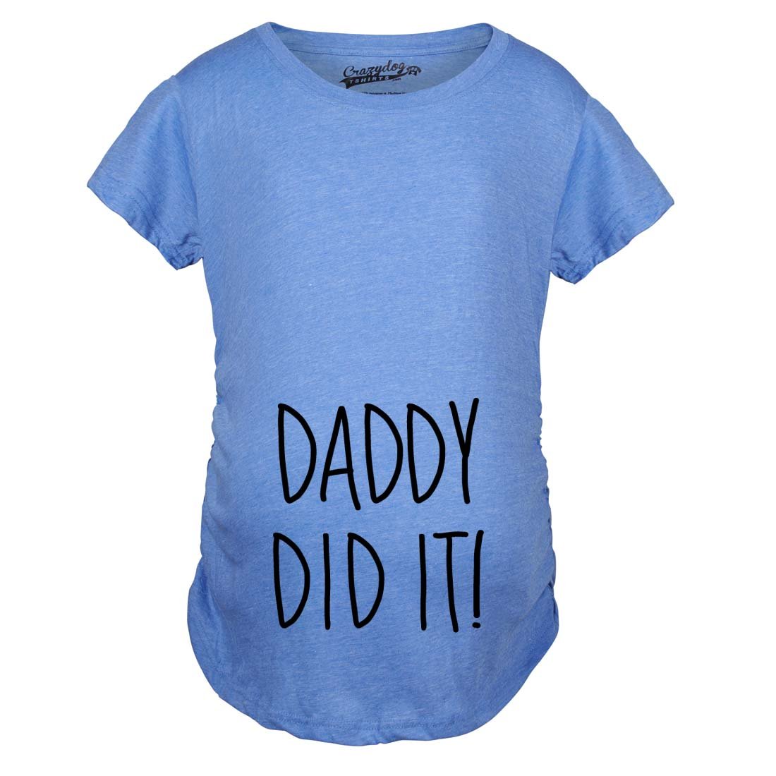 Crazy Dog Funny Maternity Shirts Daddy Did it and Baby Loading Cute Maternity Tees for Pregnant Women