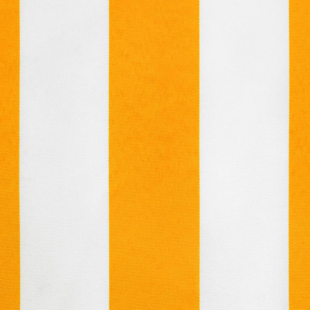VidaXL Tessuto Di Ricambio Per Mantovana Tenda Da Sole - Strisce Gialle E Bianche, 380x20 Cm, Per Tende Larghezza 4 M, Idrorepellente E Anti-UV