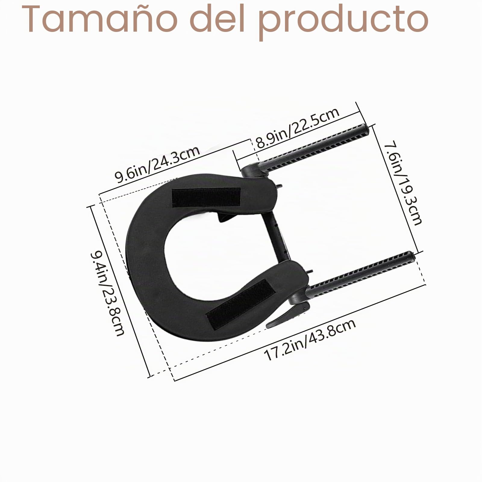 Mesa de Masaje Con Cuna para la Cara Negra - Reposacabezas Ajustable Universal Estándar para Camillas