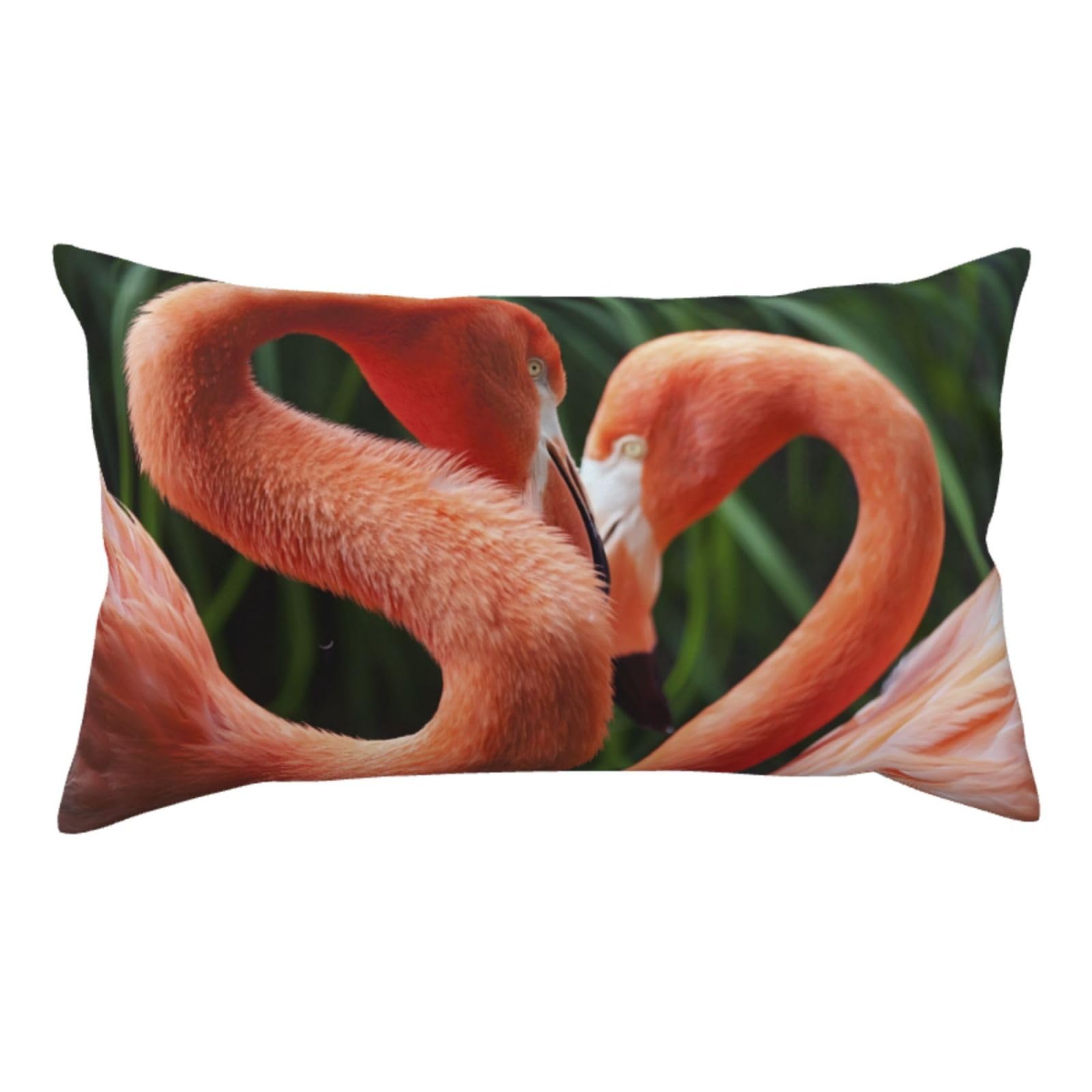 WSHFFILO Flamingo printed Pillow Case 20x36in Corduroy Throw Pillow Cover