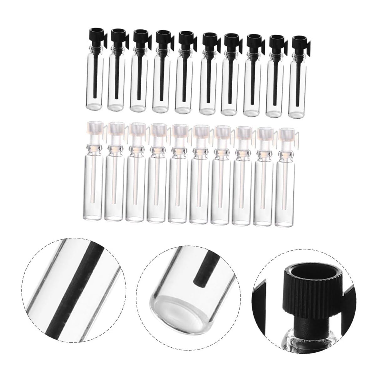 5 Set Bottiglie Vuote Trasparente Per Profumi Viaggio Include Pipette Trasparenti E Pipette Per Campioni E Ricariche 100 Pezzi * 5