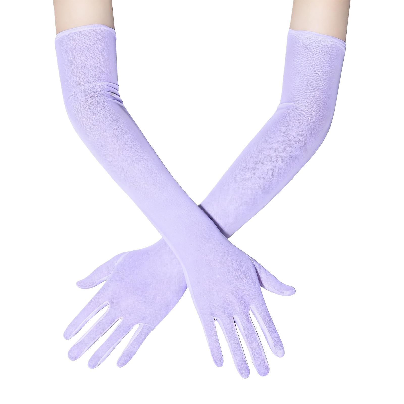 MICFENY Stylish Extended Arm Gloves Sheer Tulle Comfortable Stretchy Arm Sleeves For Women Formal Occasion And Casual Outfit