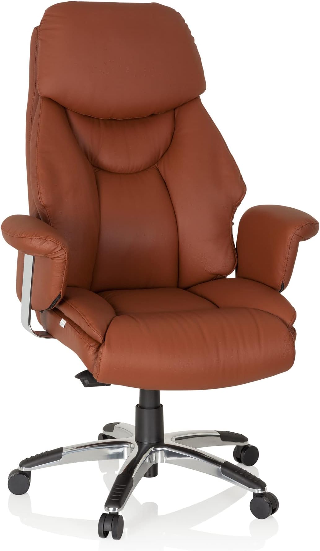 hjh OFFICEexecutive chair Office chair Swivel chair PRADO faux leather comfortable thick padding armrests adjustable ergonomic brown