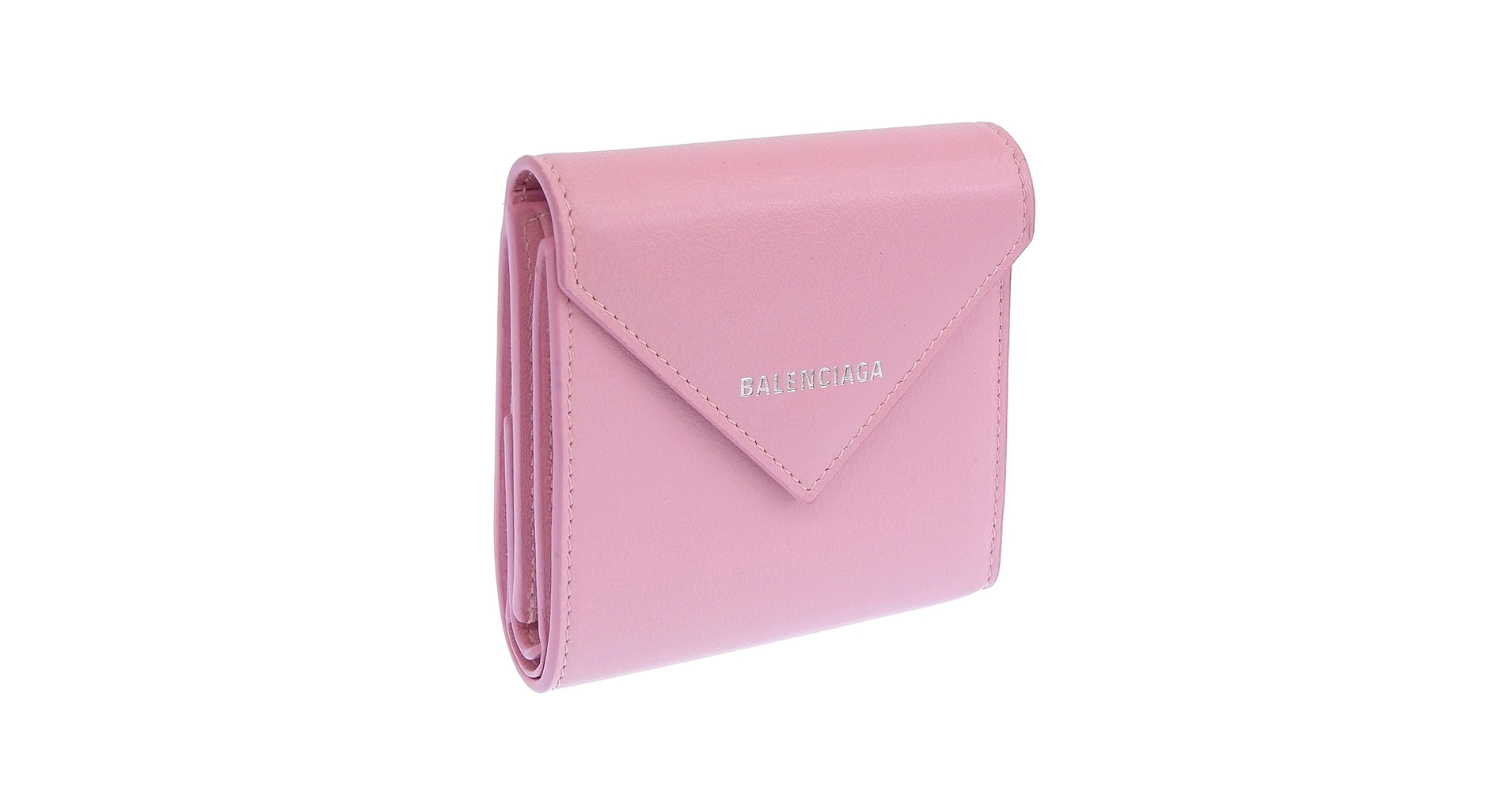 q35　バレンシアガ　三つ折り財布　ペーパー　ピンク BALENCIAGA バレンシアガ ミニ財布 三つ折り財布 ペーパーミニ