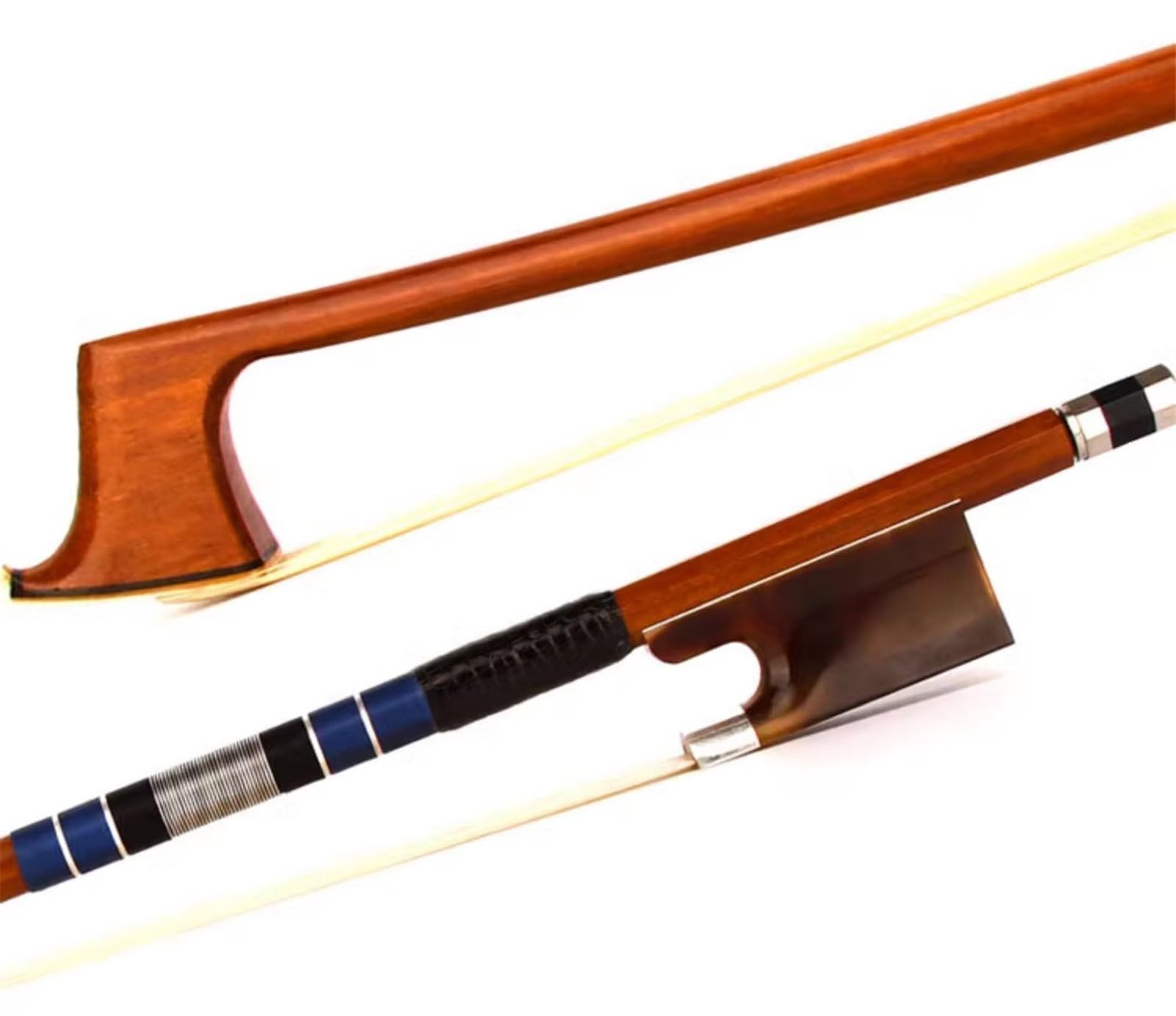 Handgefertigte Geigenbögen Professioneller Violinbogen 4/4 schöner Reitstock silberfarben(Type 2)