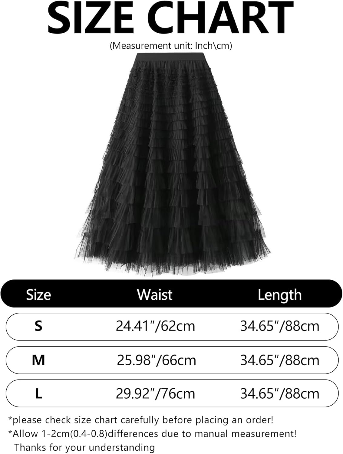 Gihuo Women's Long Maxi Tulle Skirts A Line High Waisted Tiered Layered Midi Skirt Mesh Ruffle Tutu Petticoat - Image 7