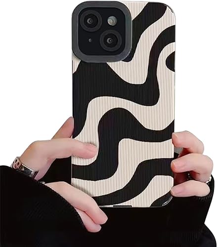 Funda compatible con iPhone 13 Mini, diseño de rayas de cebra para mujeres y niñas, elegante funda protectora de silicona suave para iPhone 13 Mini,