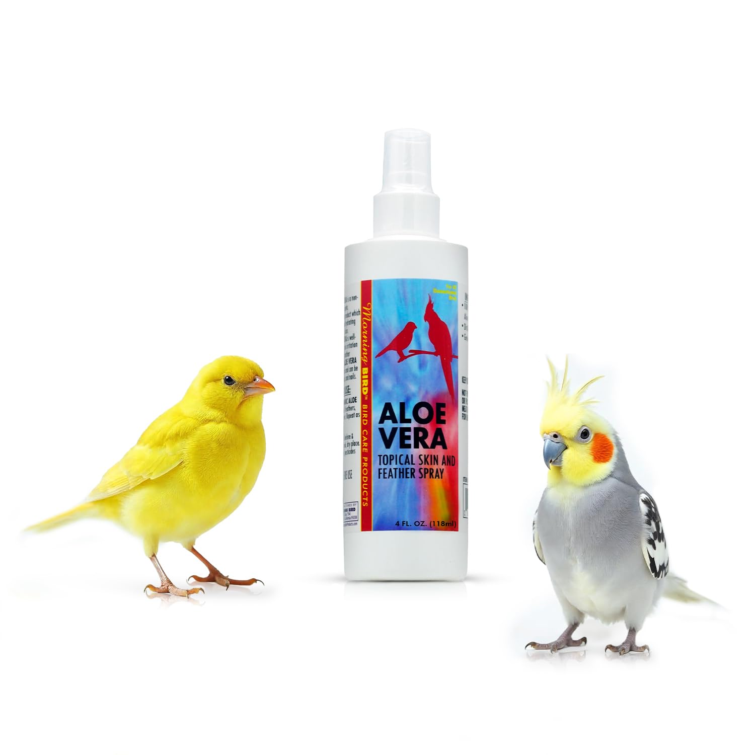 Morning Bird Aloe Vera Spray – Natural Cleaner Spray for All Birds – Soothes Dry Skin & Supports Healthy Skin – Easy-to-Use Spray Bottle for Gentle Hydration & Skin Relief 4 Fl Oz