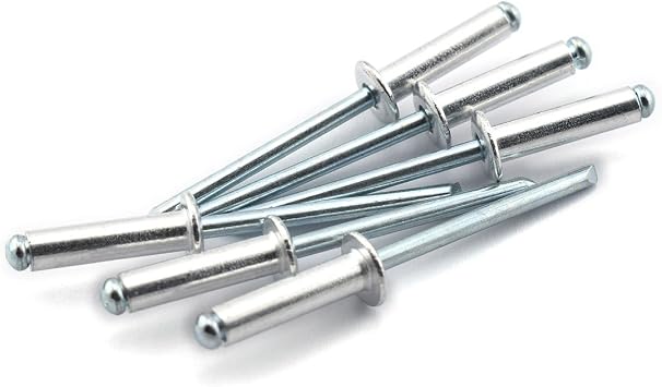 HJ Garden 60pcs 3/16" x 3/4" 6-12 Aluminum Blind Pop Rivet Round Dome Head Open End Decorating Fastener Nails Pop Rivets 4.8x18mm