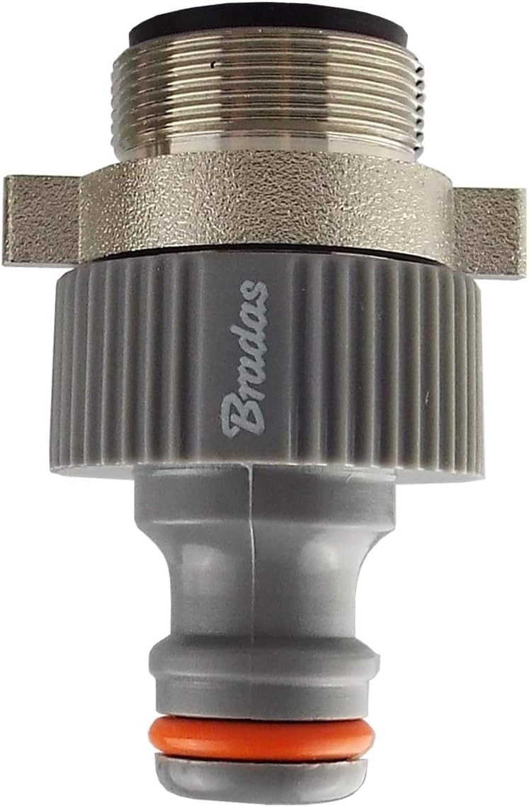 B2C Universal Tap Connector Adapter Mixer Kitchen Garden Hose Pipe Joiner Fitting 1/2 - Fits MOST kitchen taps (Fine thread male adapter + 3/4 female quick)