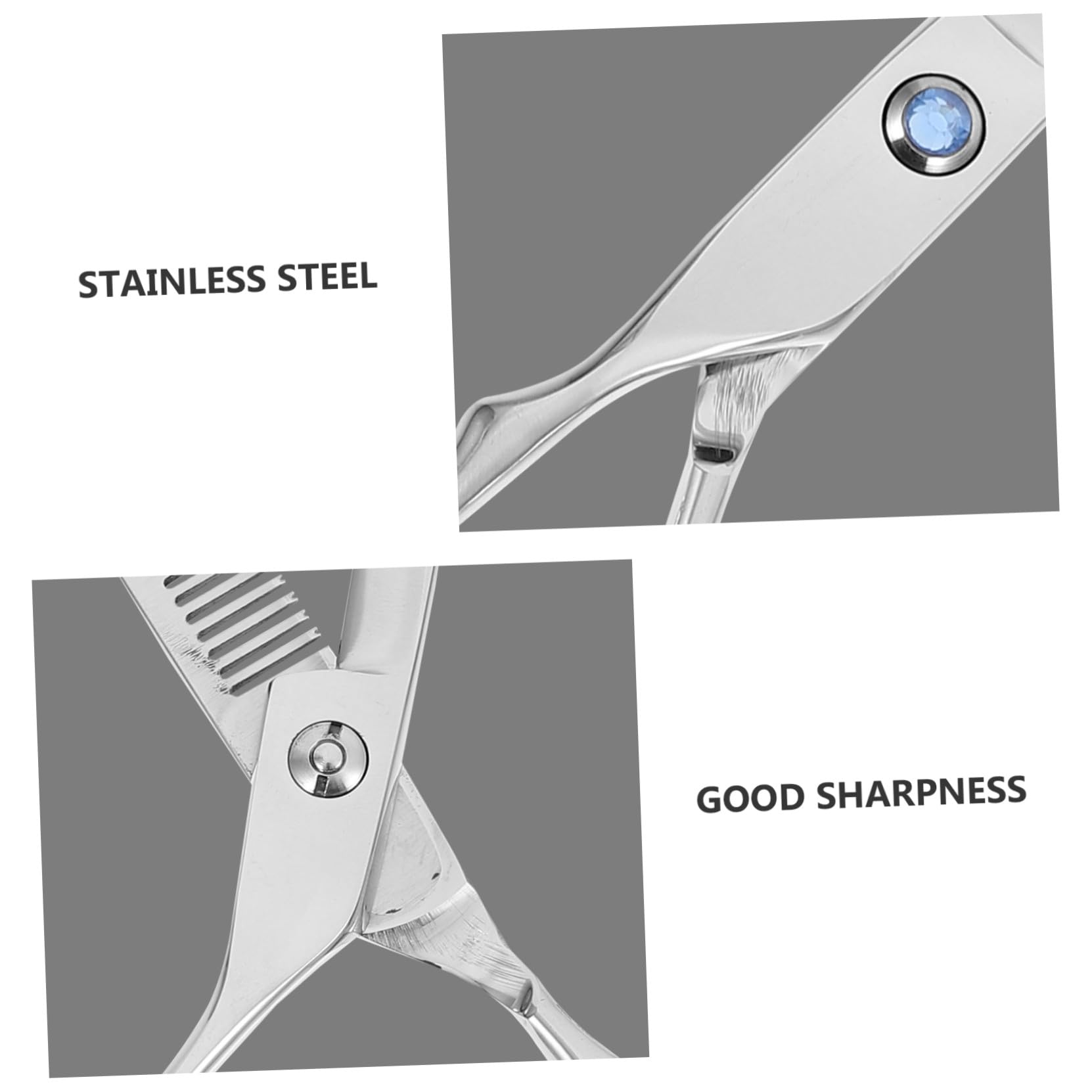 Ipetboom Forbici Argento Chioma 2 Pezzi per Mancini in Acciaio Inossidabile Design Ergonomico Set Professionale per Uso Amatoriale e Parrucchieri