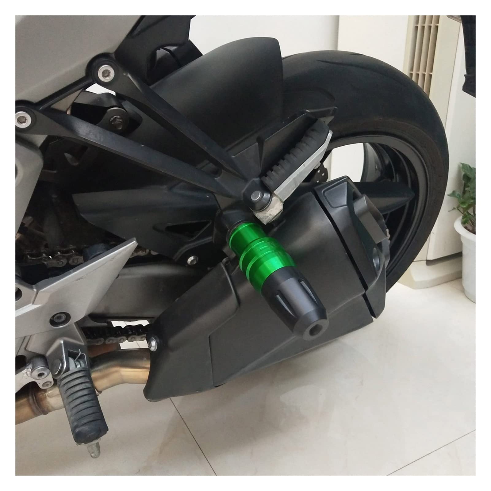 Ochrona przed upadkiem motocykla Dla SUZUKI GSX-S750 GSX-S1000 GSXS750 GSXS1000 GSX1300R HAYABUSA Motocykl CNC Rama Crash Pady Wydechowy Suwaki Ochraniacz Na Wypadek Awarii (Kolor : Tytan)