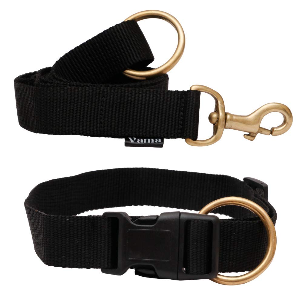 Vama Leathers Dog Essential Leash And Collar Adjustable