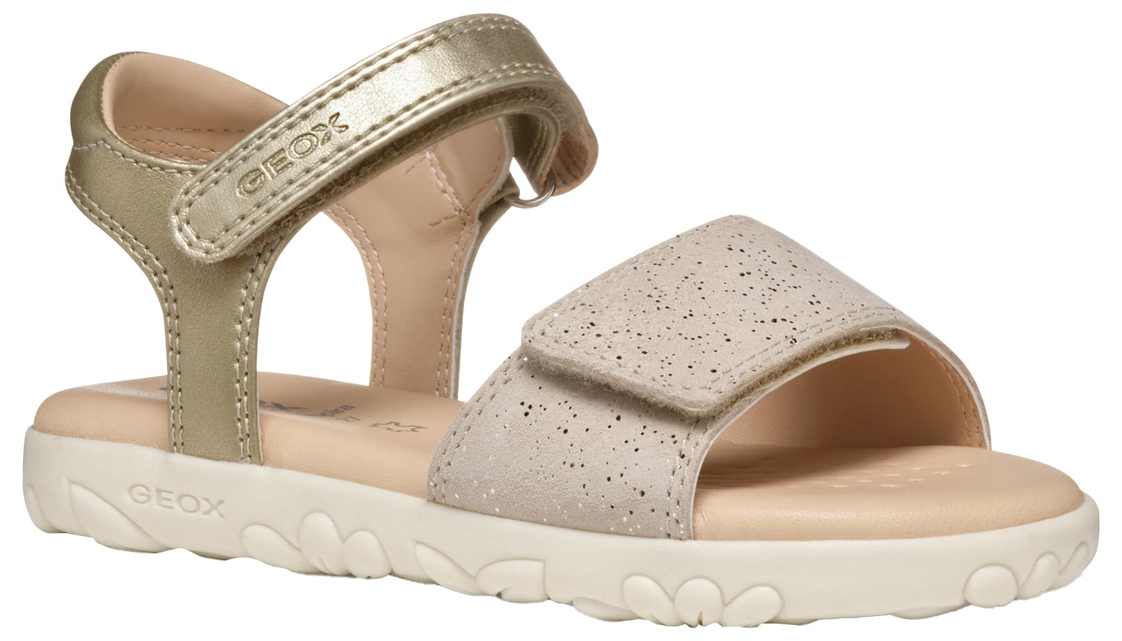 Geox J SANDAL HAITI GIRL, Girls’ Sandal, Lt Gold,