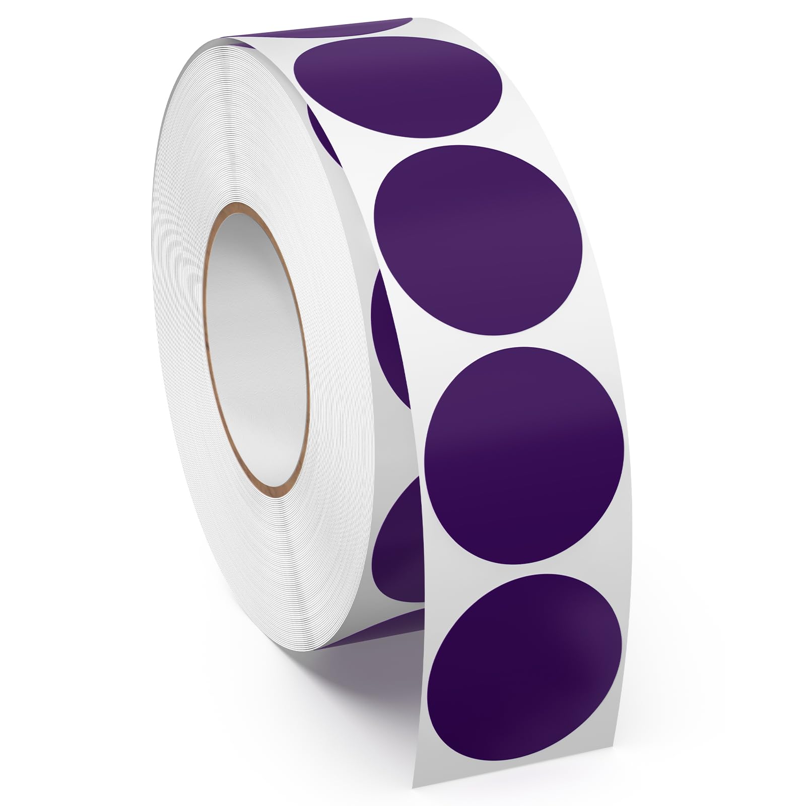Meitaat Purple Round Stickers Roll Vinyl 25 mm Self-Adhesive Sticky Circle Labels Coloured Coding Dot Floor Sticker Waterproof Removable 1000 PCS