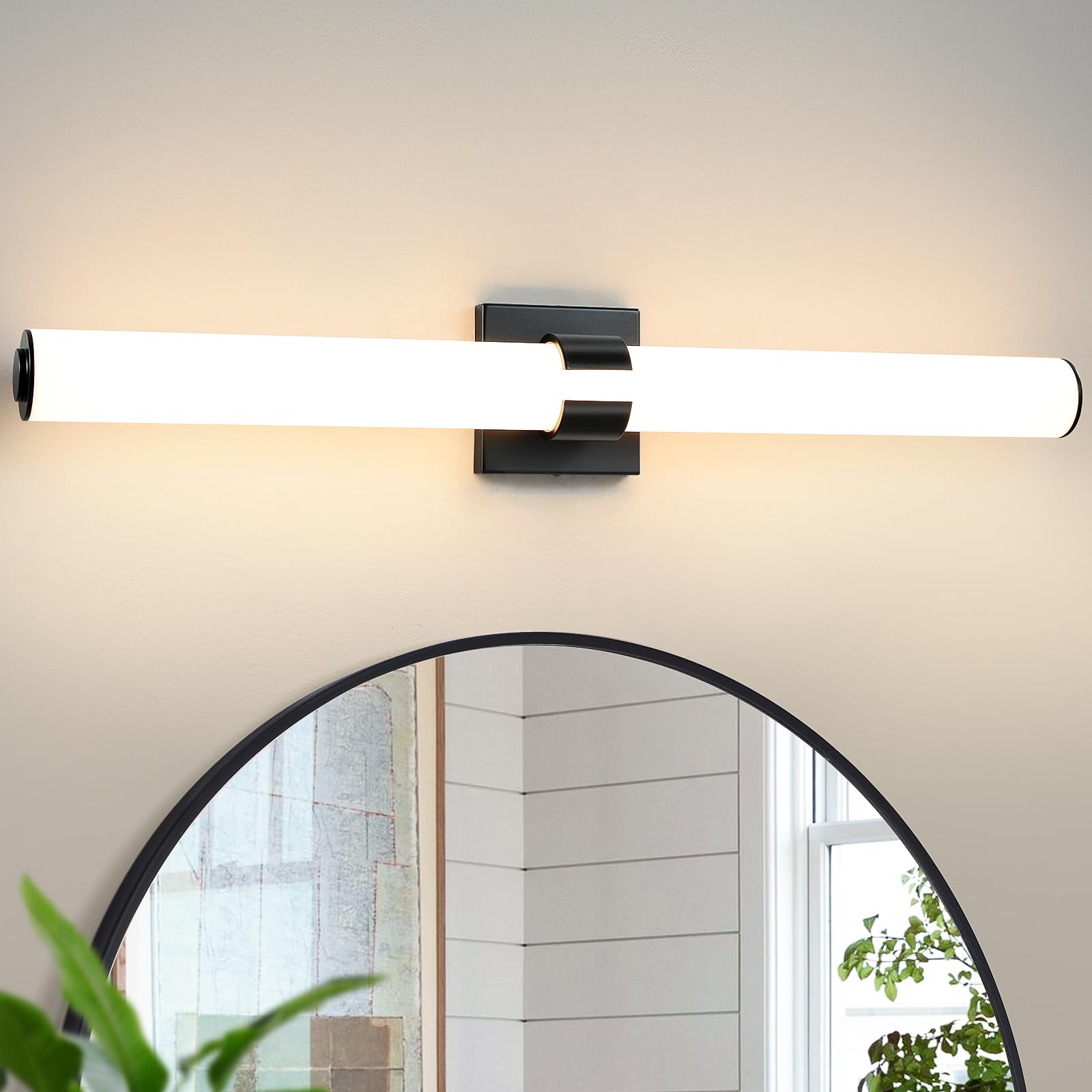 AIJIASI Black Bathroom Vanity Light Fixtures, 31 inch Modern