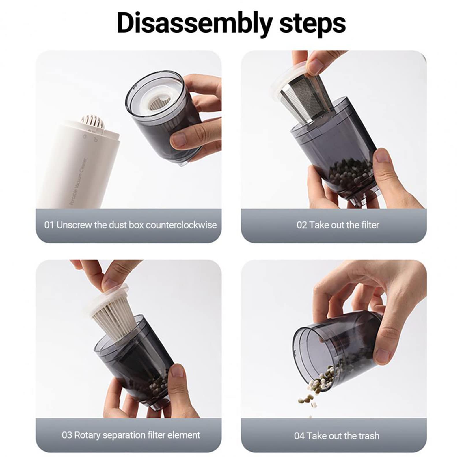 Aspirapolvere per Auto Senza Fili 6000PA Super aspirazione Portatile Portatile da casa scrivania aspirapolvere Senza Fili Ricarica Mini USB