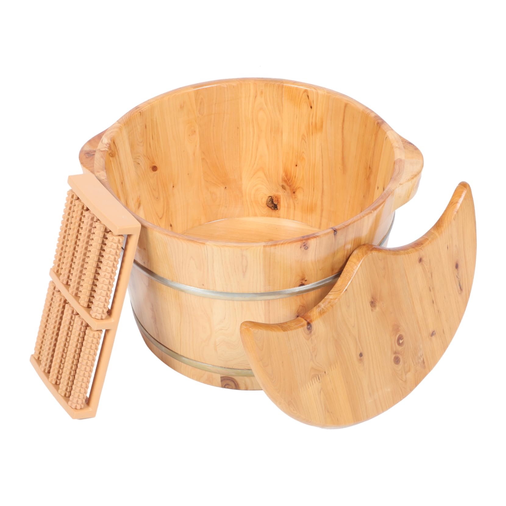 FRCOLOR 1 Set Wooden Foot Bucket Massager for Feet Bath Barrel Practical Foot Tub Adult Massager Foot Spa Bath Pedicure Tub Foot Wash Basin Foot Bath Bucket