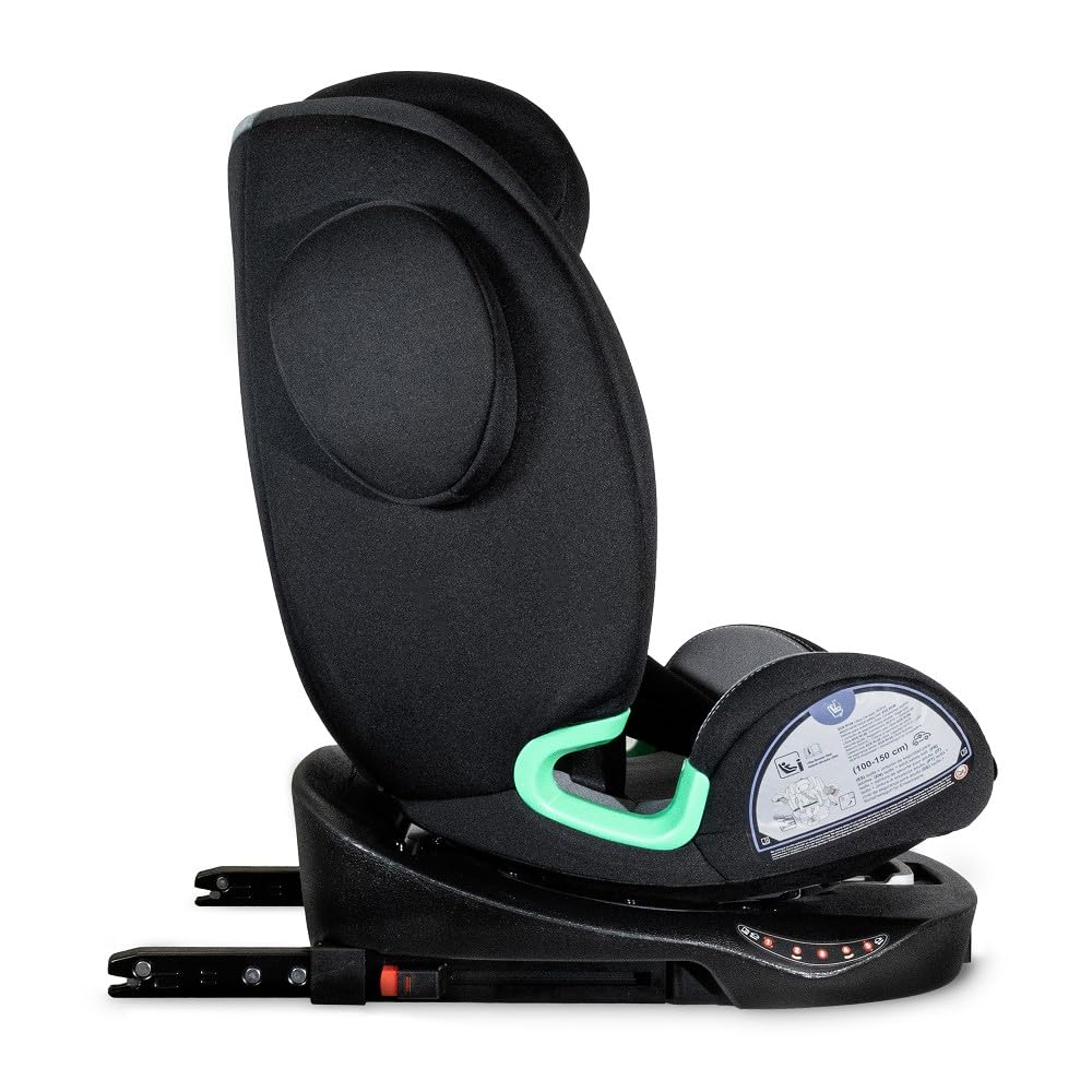 Interbaby Silla Coche Bebé PAX i-Size ISOFIX 360° Grupo 0+1+2+3 (Negro) | Silla auto giratoria 360 reclinable 40-150 cm, reductor recién nacido, protección lateral SPS, pata de apoyo