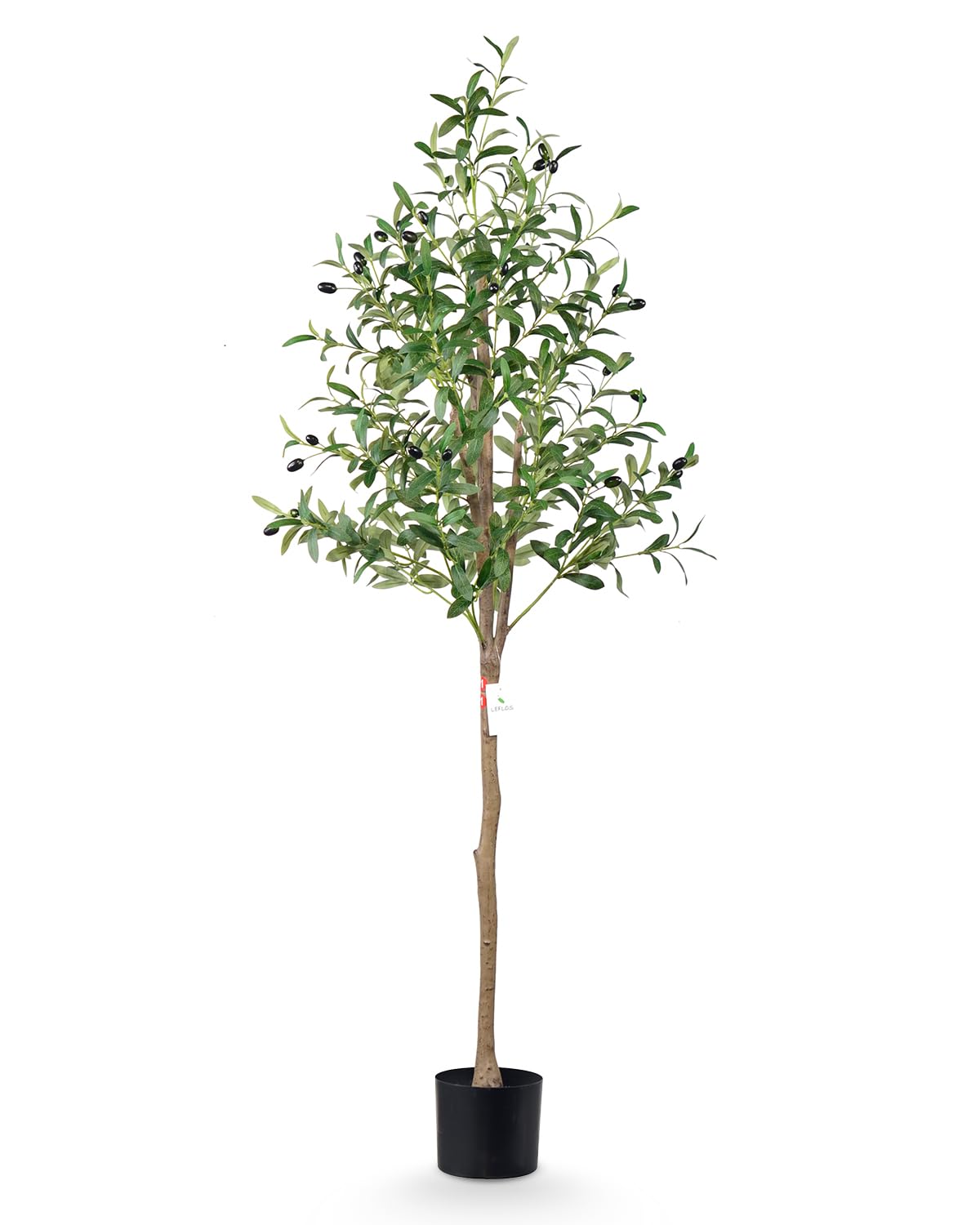 Faux Olive Tree Indoor, Tall Fake Plant 5ft for Home and Room Decor, 60'' Artificial Potted Plant with Realistic Trunk, Adjustable Branch and Plump Olives