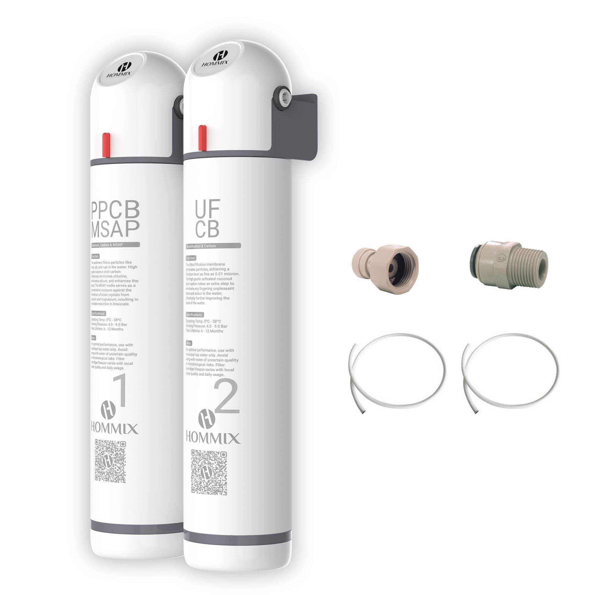 Hommix Ultra UF 5 Stage Drinking Water Filter with Ultrafiltration & Softening with Tap or Inline Existing Kitchen Tap Connection